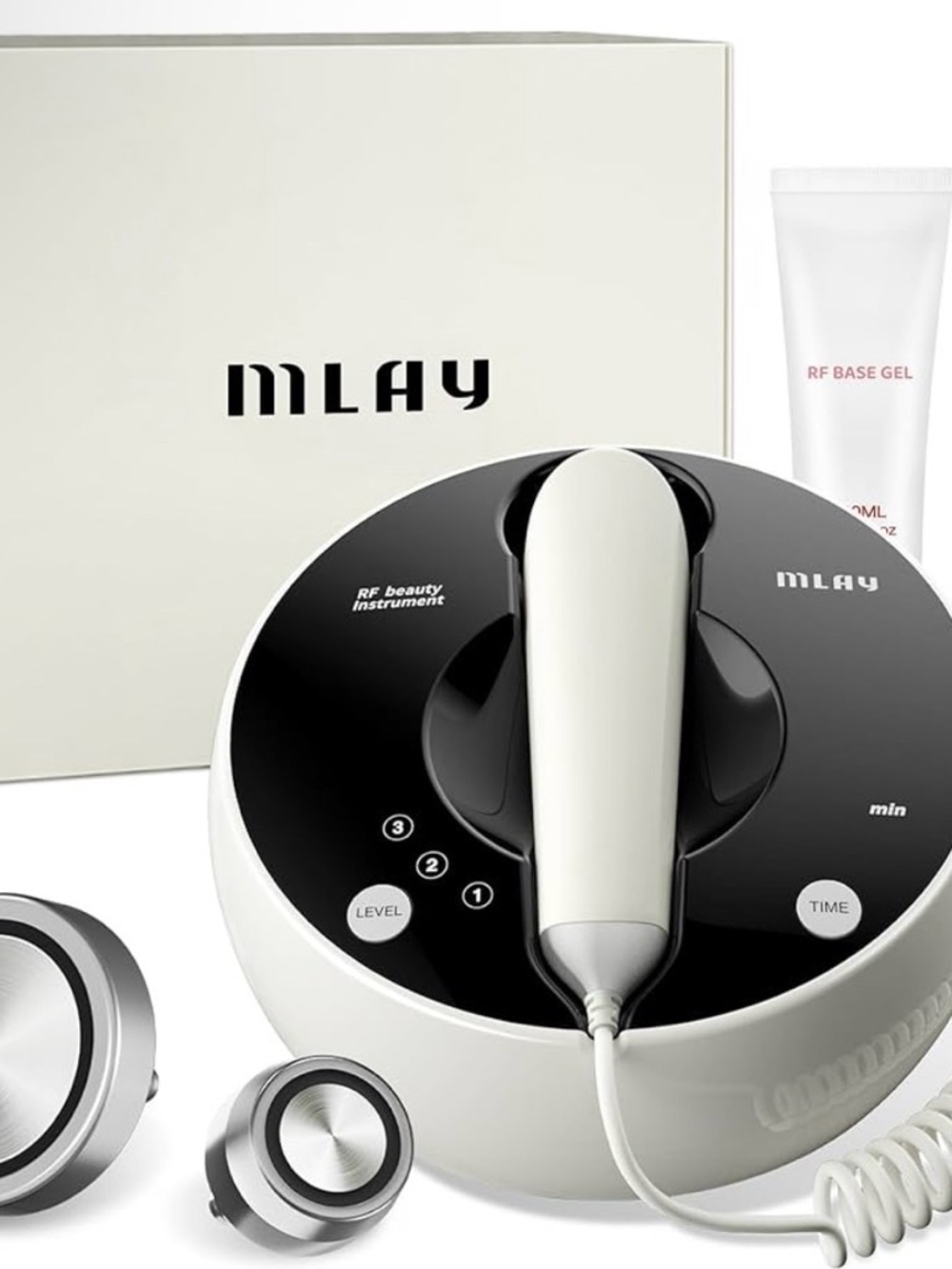 MLAY White & Black RF Beauty Instrument for Women - White
